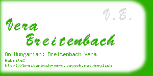 vera breitenbach business card